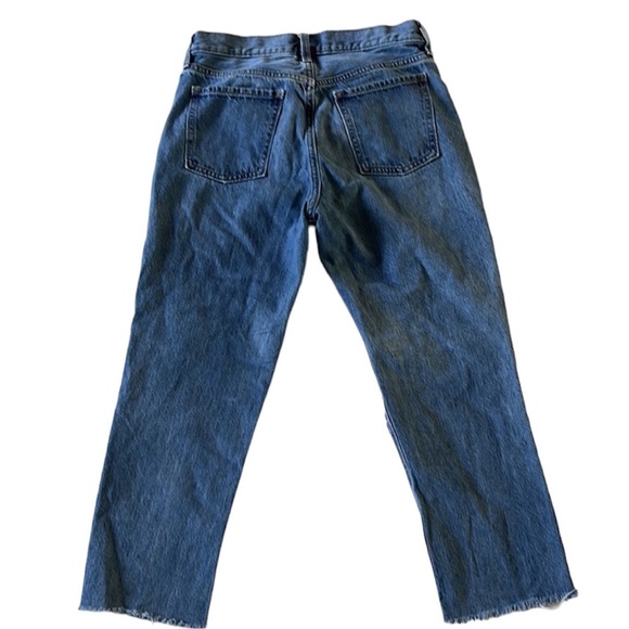 Old Navy High Rise Cropped Ripped Slouchy Straight Jeans size 4 EUC - Picture 11 of 13